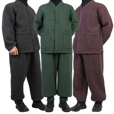 겨울 남자 개량한복 법복 저고리+바지 SET 기모 3가지색상 다동누비세트