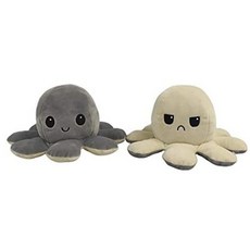 동물인형 1pc 귀여운 감정 양면 플러시 장난감 키즈 플립 s 인형 소프트 여러 가지 빛깔의, A-17721573