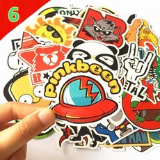 어가네닷컴 로고 캐릭터 캐리어 스티커 노트북리폼 세트모음, 1세트, 캐리어스티커06 50개입