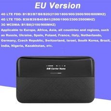 LTE라우터 모뎀 휴대용 KuWfi 야외 4G 모바일 네트워크 와이파이 핫스팟 150Mbps 무선 미니 LCD 디스플레이 6000mAh, 1) EU Version