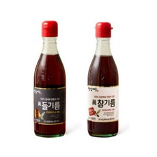 [밥상마루] 참기름 350ml + 들기름 350ml 통깨100%, 1개