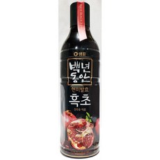 MS 농업회사법인 우포의아침 업소용 식자재 샘표 백년동안흑초 산수유 석류 900ml, 1