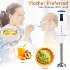 500W 고출력 식품 믹서 2 속도 핸드 블렌더 전기 4 블레이드 얼음 분쇄 주방 야채 과일 교반 기계, 05 미국