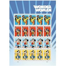 원더 우먼 75 주년 기념 시트 20 개 포에버 퍼스트 클래스 우표 Scott 5150 By USPS, One Color_1 sheet of 20, One Color, 상세 설명 참조0