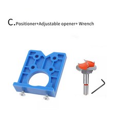 빌트인냉장고경첩 꺽쇠 힌지 드릴링 지그 세트 은폐 가이드 구멍 로케이터 문짝 캐비닛 설치 포지셔너용 플라스틱 오프너 35mm, [03] 빌트인냉장고경첩 C - 빌트인냉장고경첩