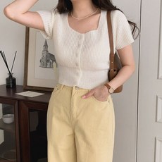 스퀘어반팔니트