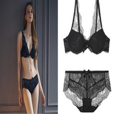 에블린 에블린 [50%] 블랙엔젤 브래지어+레이스팬티 세트 EBBR94923S