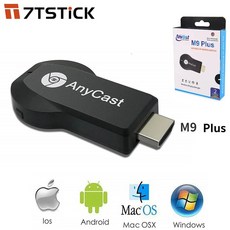크롬캐스터 플러스 리시버 애니캐스트 무선 동글 미라스크린 스틱 7T M9 디스플레이 휴대, 12960, 1개
