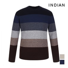 [INDIAN] 남성 컬러배색 디자인 니트_MIUBRVW9571