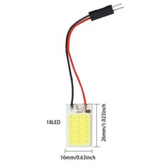 COB 자동차 인테리어 패널 LED 조명 전구 돔 라이트 액세서리 18 24/48 SMD T10 4W 12V 4 개, [04] 18LED (4pcs), 4개