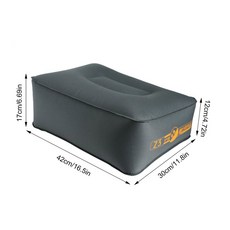 자동차 팽창식 매트리스 전면 경사 패드 누수 방지 온도 탄성 여행 침대 오래 지속되는 편안함 지지 쿠션, 1. black1, 1개