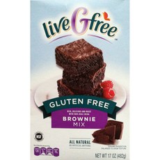 Live G Free Gluten Free Brownie Mix 라이브 G 프리 프리 브라우니 믹스, 482g, 1개