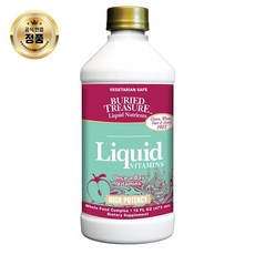Buried Treasure High Potency Liquid Vitamins Full Spectrum 매일 필수 영양소 액체 포뮬러 16oz, 1개입, 1개