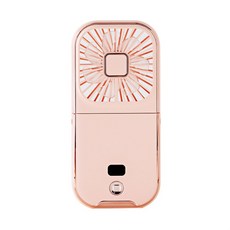 ATAM 휴대용선풍기 보조베터리 접이식 목걸이 초미니 핸디 거치형 선풍기, A/S 1년, 핑크