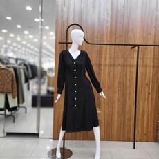 지컷 지컷 스티치트 브이넥원피스7223337006