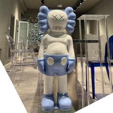 카우스 KAWS 저금통 대형 피규어 카페 홈 인테리어 장식품 61cm, 블루화이트 (받침대 불포함)