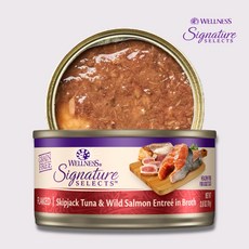 웰니스 생후 2개월 이상 고양이 시그니쳐 셀렉트 플레이크 간식캔, 참치와 연어, 150g, 12개