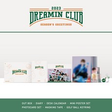 드리핀 시즌그리팅 2023 SEASON'S GREETINGS / 초도 중 일부 폴라로이드 / 아웃박스+다이어리+탁상달력+포토카드 세트+미니 포스터 세트+마스킹 테이프+골프공키링, 2개