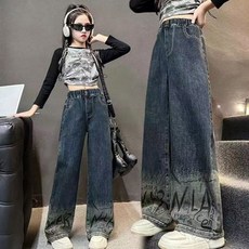 헬로가든 레터페이딩 청바지
