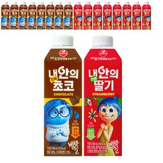 [멀티박스]서울우유 내안의진짜 초코 + 딸기 (각9개씩 총18입), 18개, 280ml