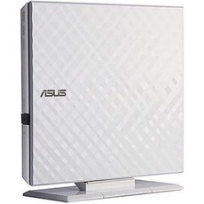 ASUS LITE 휴대용 USB 2.0 슬림 8X DVD버너 - 리라이터 외장 드라이브 Mac 및 Windows 모두와 호환 흰색SDRW-08D2S-UWGACIAS, 1개