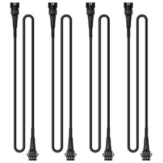 LD DARKEAGLE 4피스 119.4cm(47인치)/1.9m(3.93피트) 4핀 RGB LED 락 조명 연장 케이블 와이어 코드 세트 언더글로우 LED 락 멀티 컬러 네온 조명, LD DARKEAGLE 4피스 119.4cm(47인치)