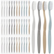 80 PCS 개별 포장 벌크 칫솔칫솔 성인 및 여행용 칫솔 세트 호텔용 멀티 컬러 칫솔., 40