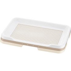  청소간편 강아지 배변패드 애견 화장실 스텝트레이 레귤러 (메쉬포함) 아이보리 레귤러, 와이드 라이트 핑크 