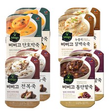 비비고 단호박죽280g+통단팥죽280g+전복죽280g+누룽지닭백숙죽280g, 280g, 8개