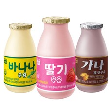  푸르밀 우유3종(8+8+8) 세트(초코우유 바나나우유 딸기우유), 24개, 225ml 