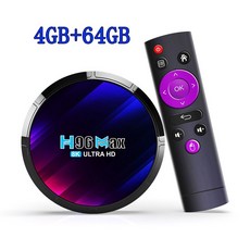 디빅스플레이어 안드로이드 TV 셋톱 H96MAX 4GB 64GB 박스 4K 비디오, 3.American Standard - 4GB 64GB