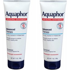 Aquaphor Healing Ointment-건성 피부 로션-손 발 뒤꿈치 팔꿈치 입술 7 온스. 튜브 2 팩, 1