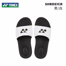 YONEX 유 닉 스 용 홈 페이지 정품 남녀 동 동력 패드 충격 완화 플랫폼 미끄럼 방지 슬리퍼 SHRDS1CR 블랙 / 화이트 M (40 야드 - 42 야드)