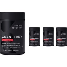 스포츠리서치 크랜베리 컨센트레이트 250mg 소프트젤, 4개, 90정