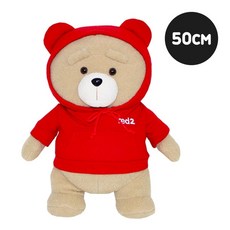 19곰테드 인형 후드티 2.0 레드(50cm), 쪼아요팍!!