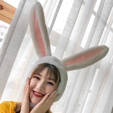 Dec.01 179번 캐릭터 소녀 핑크 입체 토끼 귀달이 모자 소프트 메이 귀요미 토끼 머리 세트 포토샵 소품Z