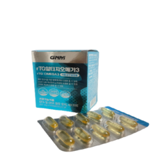 [EPA+DHA 1 000mg/1일] GNM rTG 알티지오메가3 / 비타민E 식물성 캡슐, 60정,