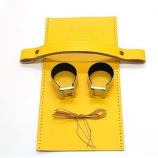  트롬톤 자전거 소가죽 보호 커버 탑튜브 가죽 커버 손잡이, 옐로우, 1개 