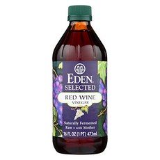 Eden Foods Red Wine Vinegar Raw 16-ounce Bottles (Case of 1 Eden Foods 레드 와인 식초 생 16온스 병(12개들이 케이스, 473ml, 12개