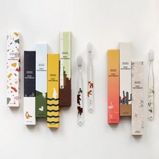제이씨코 디자인 휴대용 W19BFE2 데일리 3개묶음 여행용 슬림모 칫솔 이중슬림모 사무실 치실, JC 03flamingo