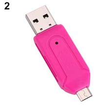 TF 메모리 1 용 Multi 리더기 노트북 PC 카드 2 1 USB in SD OTG 폰 카드 마이크로 리더 in 1 USB, 5) 분홍색, 1개