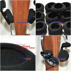 Koss PP SP Ksc35 Ksc75 PortaPro 헤드폰 5Sets에 대 한 10PCS 두꺼운 검은, 상세내용참조