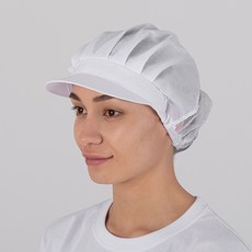 모던위생복 식품위생복 위생모자 MD-5402 HACCP위생모자 여자위생모 식품공장 위생모자, 화이트, 1개