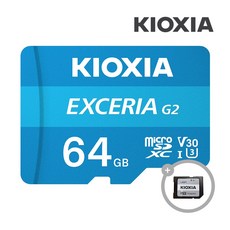 키오시아 EXCERIA XC UHS-I microSD 메모리카드 LMEX1L064GG2 + SD 어댑터 세트, 64GB