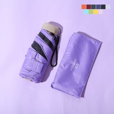 키밍 컬러 5단 우양산 미니 휴대용 우산 양산 암막 양우산 여름 골프, 1개
