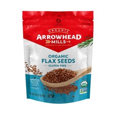 Arrowhead Mills Organic Flax Seeds 16 Ounce (Pack of 6) Arrowhead Mills 유기농 아마씨 16온스(6팩), 6개, 453g