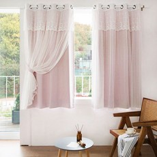 디망쉬암막레이스커튼창문세트