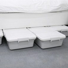 침대밑수납 언더베드 언더리빙박스 (3세트), 투명 10L(10cm), 3개