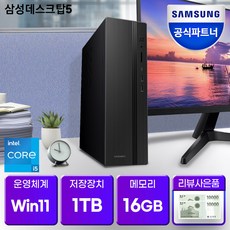 삼성전자 삼성 데스크탑5 DM500SGA-A58A WIN11탑재 슬림형 사무용 PC본체, 1TB교체 x 16GB, WIN11 Home, 16GB