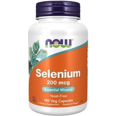 NOW Foods 셀레늄 200mcg V캡슐 180ct, 2개, 180정